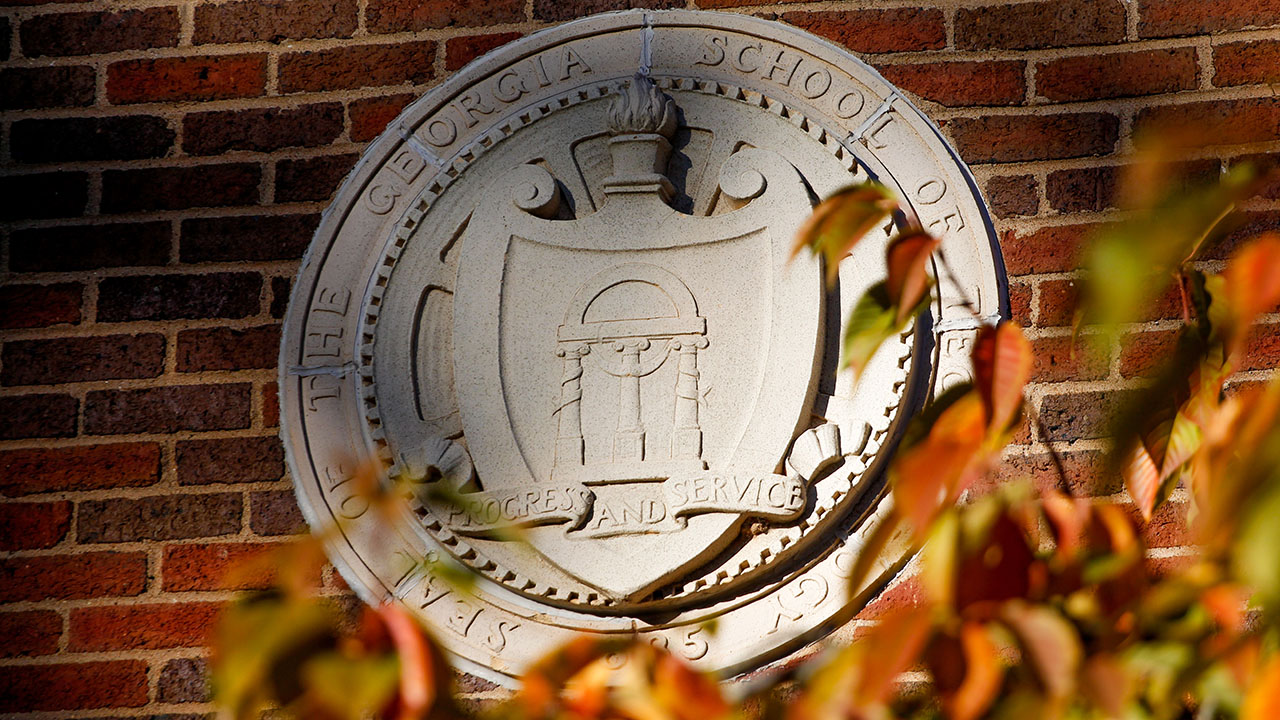 GT logo on building